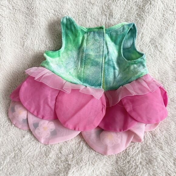 Build A Bear Workshop Flower Fairy Petal Dress Green Pink Outfit Accessory - Picture 4 of 5